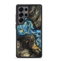 Galaxy S25 Ultra Wood Phone Case - Alize (Teal & Gold, 814700)