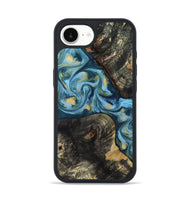 iPhone 17e Wood Phone Case - Alize (Teal & Gold, 814700)