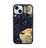 iPhone 15 Wood Phone Case - Ted (Purple, 814704)