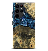 Galaxy S22 Ultra Wood Live Edge Phone Case - Leo (Blue, 814784)