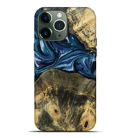 iPhone 13 Pro Max Wood Live Edge Phone Case - Leo (Blue, 814784)