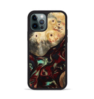 iPhone 12 Pro Wood Phone Case - Mariann (Red, 814806)