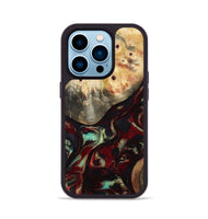 iPhone 14 Pro Wood Phone Case - Mariann (Red, 814806)