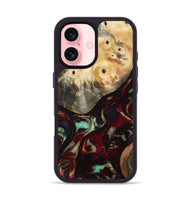 iPhone 16 Wood Phone Case - Mariann (Red, 814806)