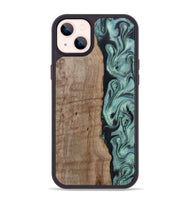 iPhone 14 Plus Wood Phone Case - Julio (Green, 815206)