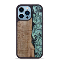 iPhone 14 Pro Max Wood Phone Case - Julio (Green, 815206)