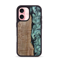 iPhone 16 Wood Phone Case - Julio (Green, 815206)