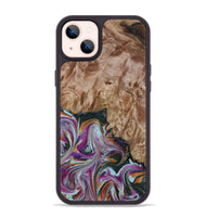 iPhone 14 Plus Wood Phone Case - Britney (Green, 815222)