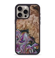 iPhone 15 Pro Max Wood Phone Case - Britney (Green, 815222)