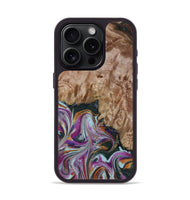 iPhone 15 Pro Wood Phone Case - Britney (Green, 815222)