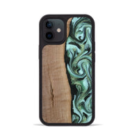 iPhone 12 Wood Phone Case - London (Green, 815224)