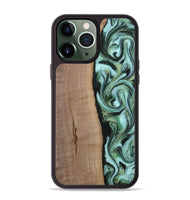 iPhone 13 Pro Max Wood Phone Case - London (Green, 815224)