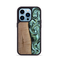 iPhone 14 Pro Wood Phone Case - London (Green, 815224)