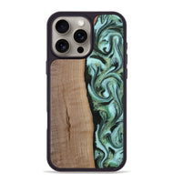 iPhone 16 Pro Max Wood Phone Case - London (Green, 815224)