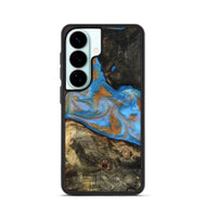 Galaxy S26 Wood Phone Case - Zander (Teal & Gold, 815233)