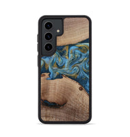 Galaxy S24 Wood Phone Case - Emmer (Teal & Gold, 815235)