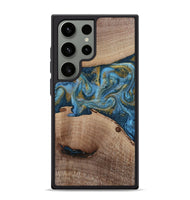 Galaxy S24 Ultra Wood Phone Case - Emmer (Teal & Gold, 815235)