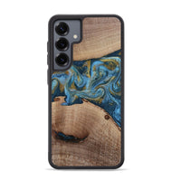 Galaxy S25 Plus Wood Phone Case - Emmer (Teal & Gold, 815235)