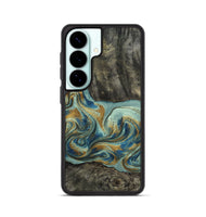 Galaxy S26 Wood Phone Case - Oren (Teal & Gold, 815309)