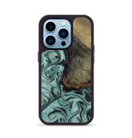 iPhone 14 Pro Wood Phone Case - Enzo (Green, 815344)