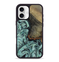 iPhone 16 Plus Wood Phone Case - Enzo (Green, 815344)