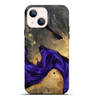 iPhone 14 Plus Wood Live Edge Phone Case - Danika (Purple, 815471)