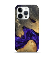 iPhone 15 Pro Wood Live Edge Phone Case - Danika (Purple, 815471)