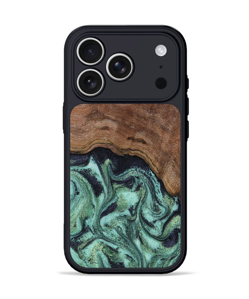 iPhone 17 Pro Wood Phone Case - Donovan (Green, 815690)