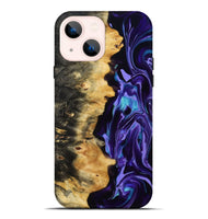 iPhone 14 Plus Wood Live Edge Phone Case - Tatum (Purple, 815788)