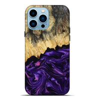 iPhone 14 Pro Max Wood Live Edge Phone Case - Baby (Purple, 815798)