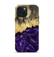 iPhone 15 Wood Live Edge Phone Case - Baby (Purple, 815798)