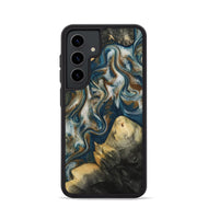 Galaxy S24 Wood Phone Case - Ingrid (Teal & Gold, 815814)