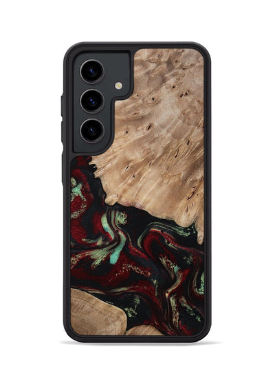 Galaxy S24 Wood Phone Case - Trey (Red, 815820)