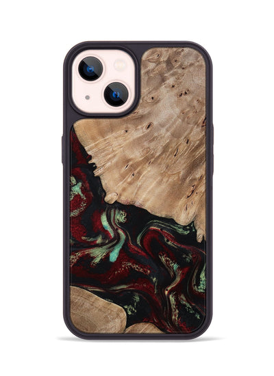 iPhone 14 Wood Phone Case - Trey (Red, 815820)