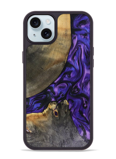 iPhone 15 Plus Wood Phone Case - Denisse (Purple, 816055)