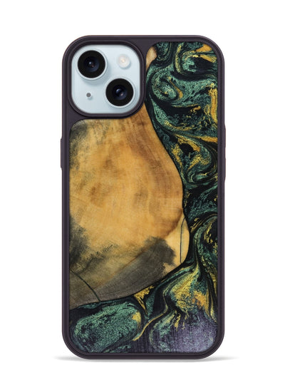 iPhone 15 Wood Phone Case - Karsyn (Green, 816071)