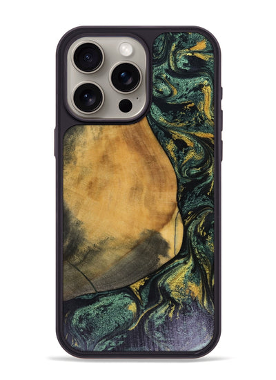 iPhone 15 Pro Max Wood Phone Case - Karsyn (Green, 816071)