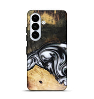 Galaxy S26 Wood Live Edge Phone Case - Flora (Black & White, 816136)