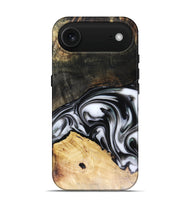 iPhone 17 Air Wood Live Edge Phone Case - Flora (Black & White, 816136)