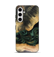 Galaxy S25 Wood Live Edge Phone Case - Ahmir (Green, 816140)