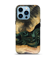 iPhone 14 Pro Wood Live Edge Phone Case - Ahmir (Green, 816140)