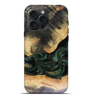 iPhone 16 Pro Max Wood Live Edge Phone Case - Ahmir (Green, 816140)