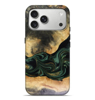 iPhone 17 Pro Max Wood Live Edge Phone Case - Ahmir (Green, 816140)