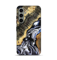 Galaxy S24 Wood Live Edge Phone Case - Kassie (Black & White, 816141)