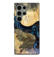 Galaxy S24 Ultra Wood Live Edge Phone Case - Melinda (Teal & Gold, 816148)