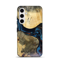 Galaxy S25 Wood Live Edge Phone Case - Melinda (Teal & Gold, 816148)