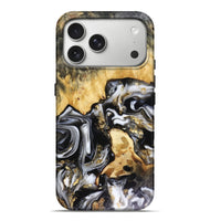 iPhone 17 Pro Max Wood Live Edge Phone Case - Bjorn (Black & White, 816152)