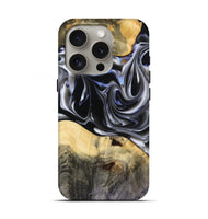 iPhone 16 Pro Wood Live Edge Phone Case - Orpha (Black & White, 816165)