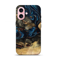 iPhone 17 Wood Live Edge Phone Case - Durward (Teal & Gold, 816166)