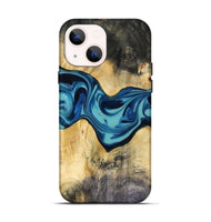 iPhone 14 Wood Live Edge Phone Case - Asa (Blue, 816270)